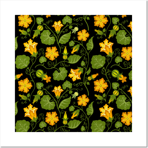 Pumpkin Flowers Wall Art by Fabrr